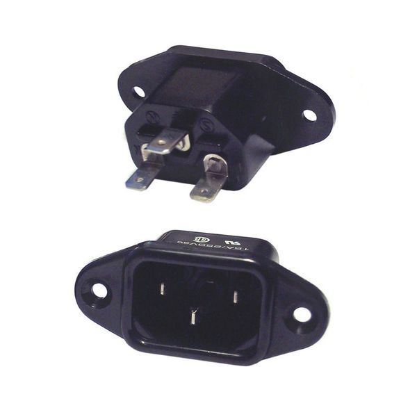 Male Panel Mount IEC Connector - Click Image to Close